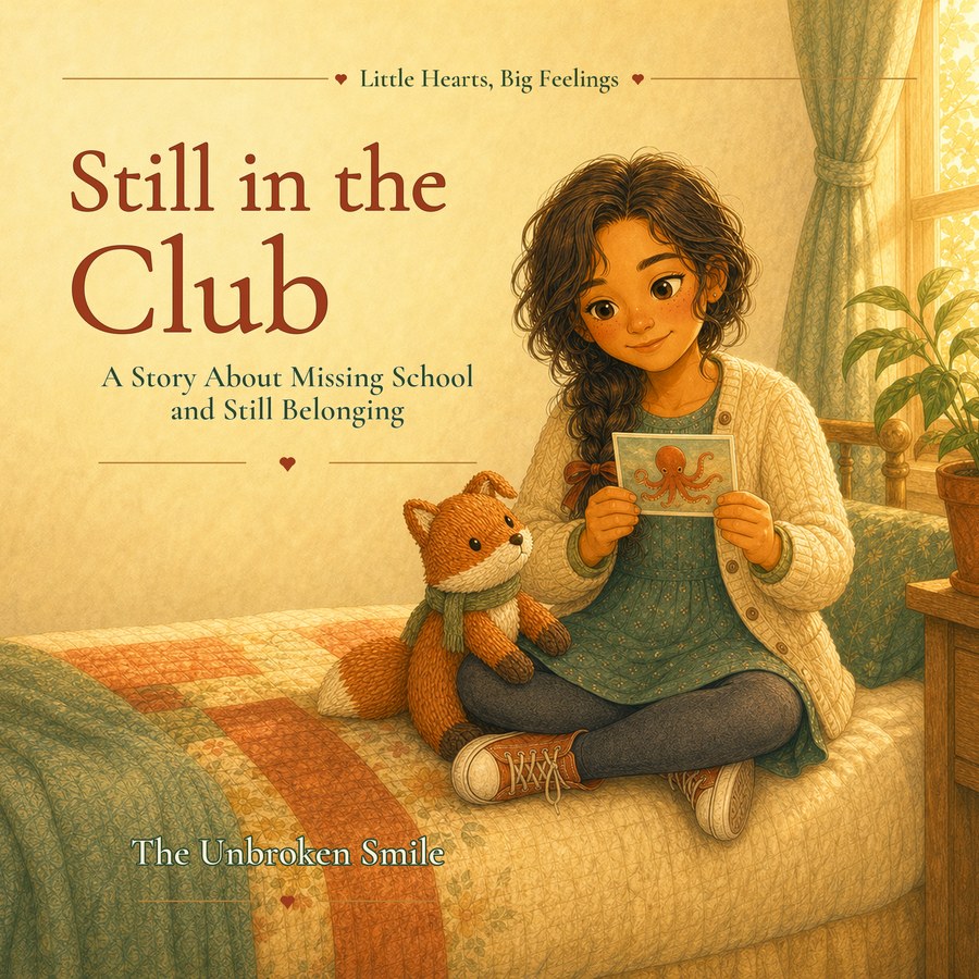 Still in the Club, a story about missing school and still belonging, Book 9 of the Little Hearts Big Feelings series by The Unbroken Smile