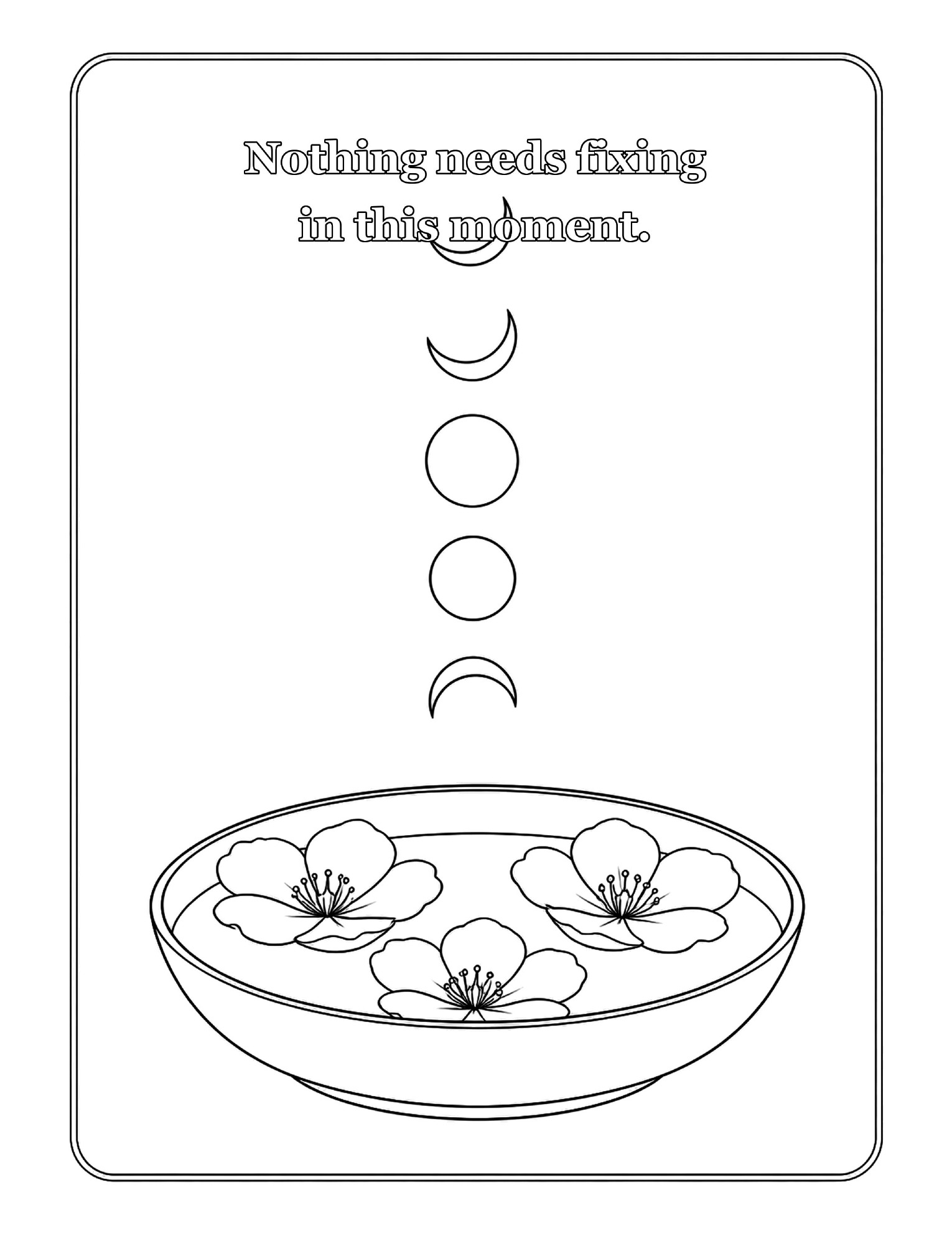 A real coloring page from Color Your Caregiving Experience