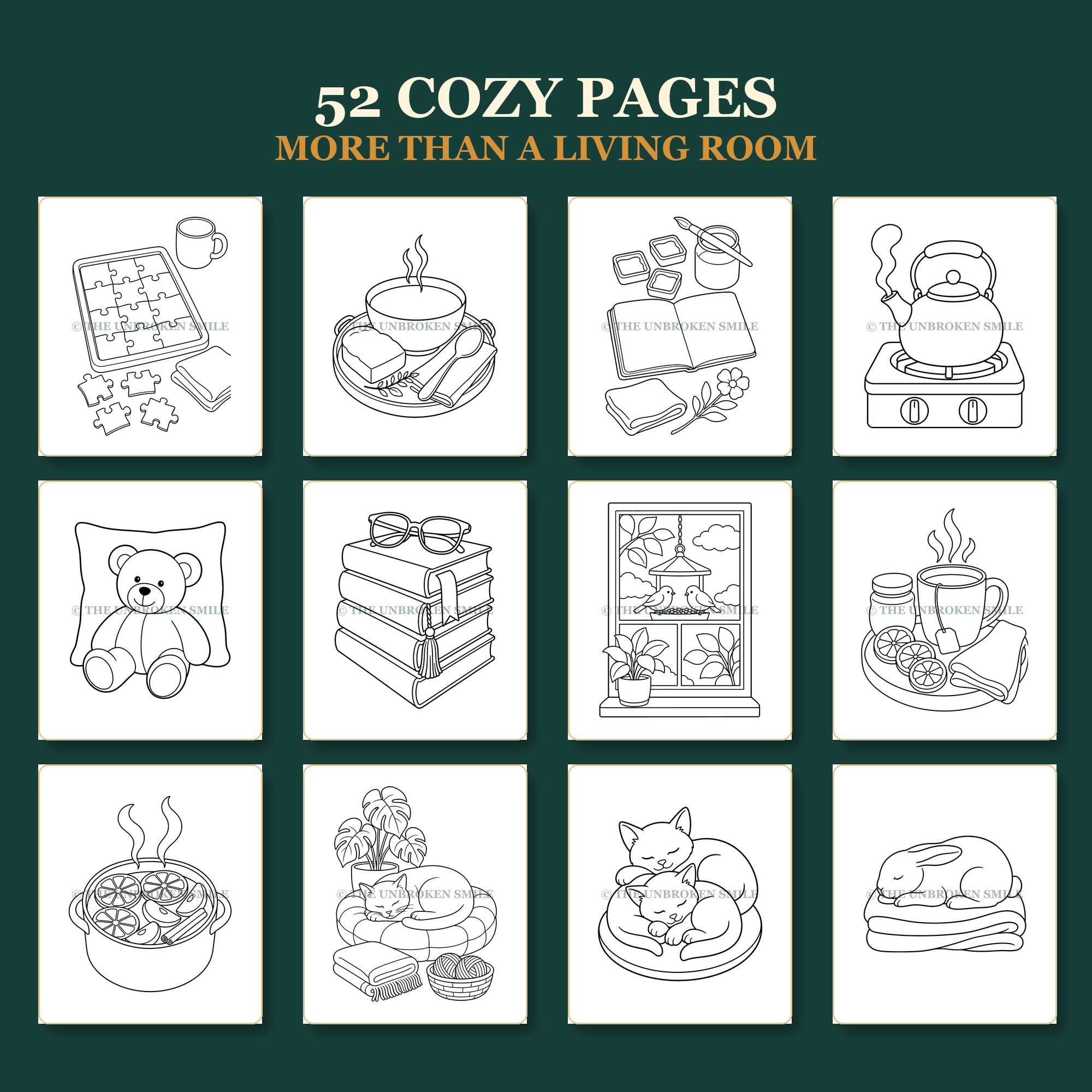 A selection of real bold and easy pages from Color Your Flare Days