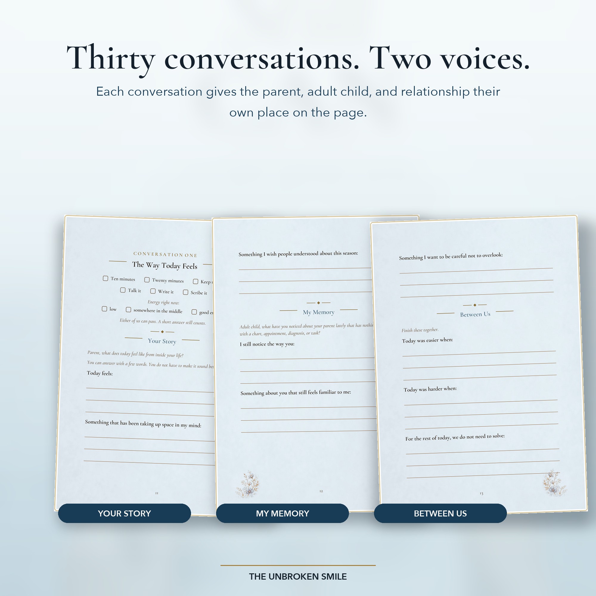 The real two-voice page structure inside While We Still Can
