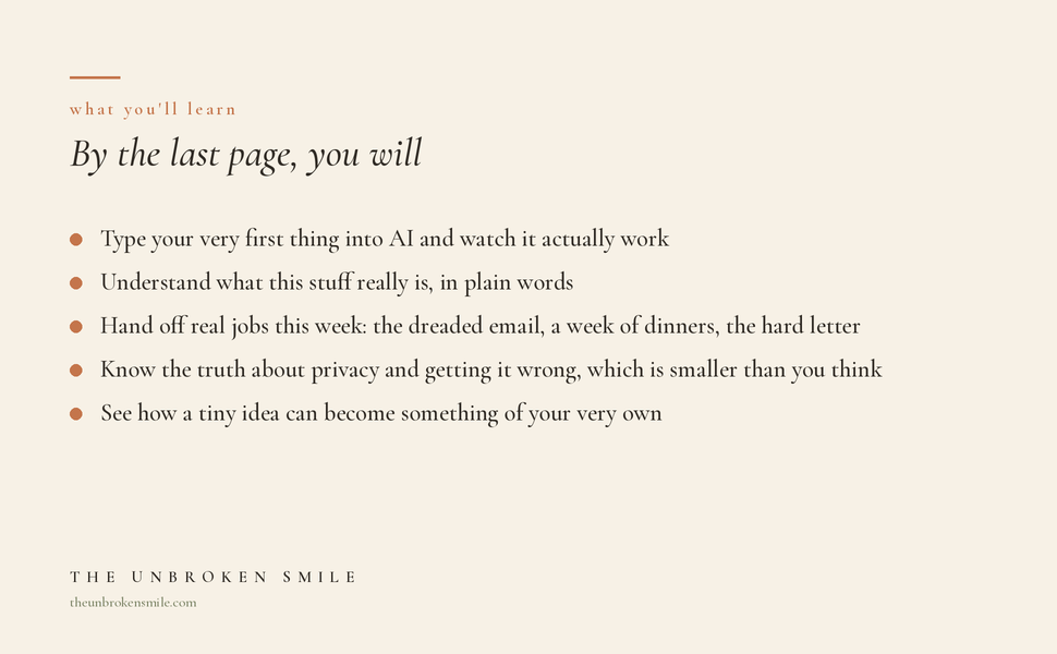 A real overview of the plain-English lessons inside You're Not Too Late